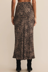 Dark Slate Gray Izabel Leopard Skirt Maxi Skirt