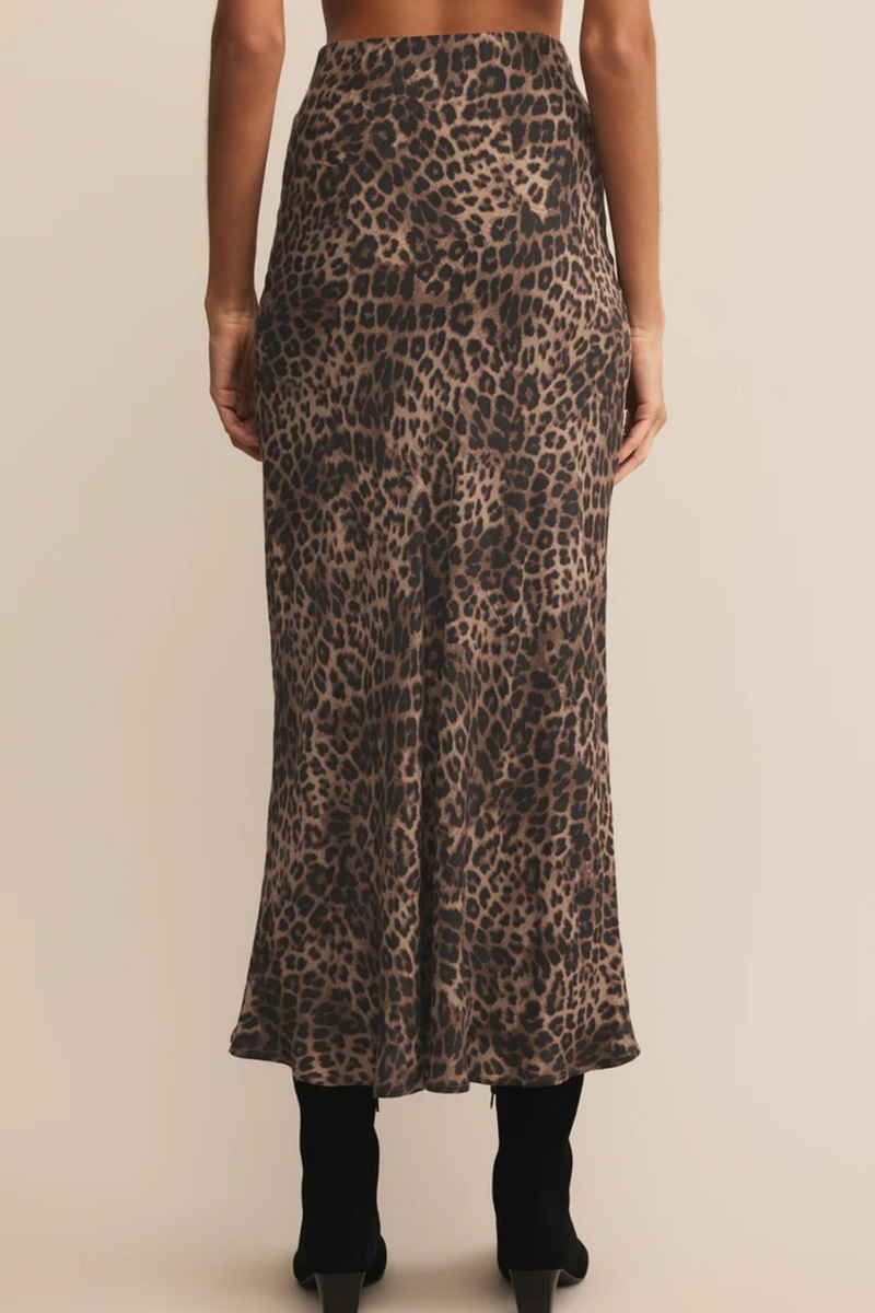 Dark Slate Gray Izabel Leopard Skirt Maxi Skirt