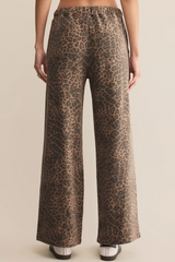 Dark Slate Gray Hunter Leopard Knit Pant Pant