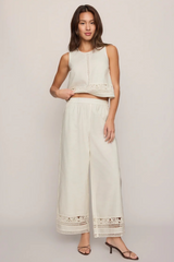 Light Gray Scout Embroidered Pant Pant