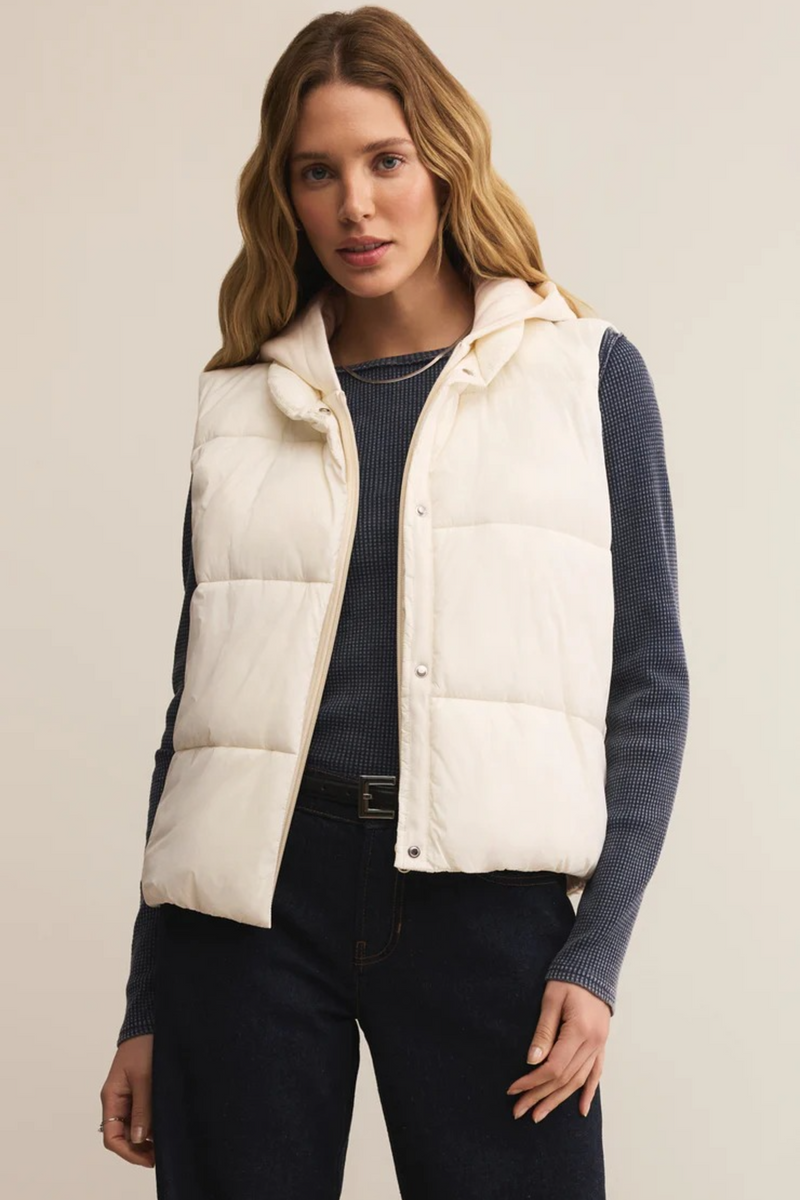 Light Gray Essential Puffer Vest Puffer Vest