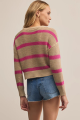 Gray Broadbeach Striped Sweater Sweater