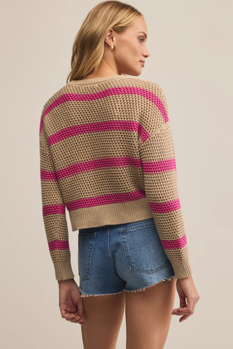 Gray Broadbeach Striped Sweater Sweater