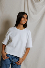 Gray Ezra French Terry Short Sleeve Sweatshirt Sweatshirt