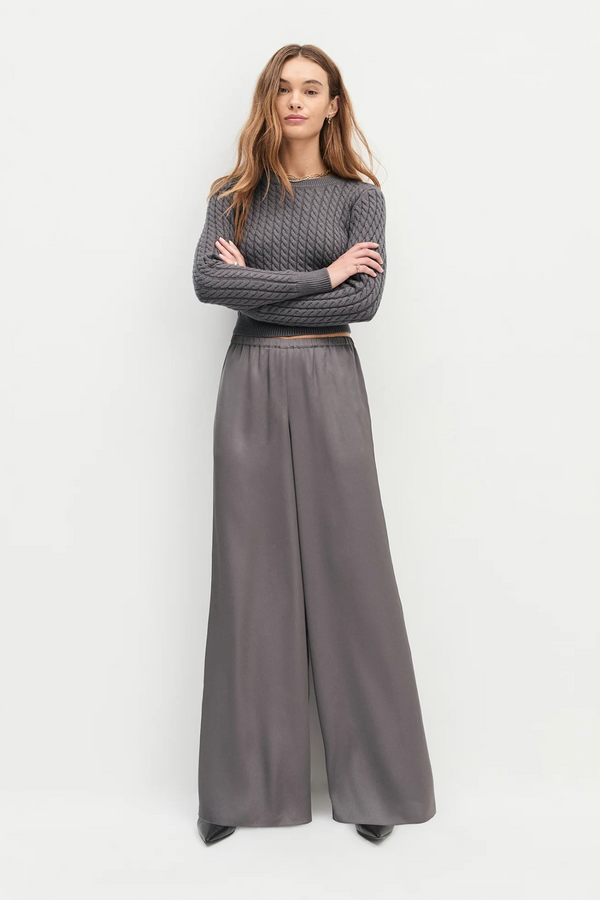 Beige The Effortless Wide Leg Pant Pant