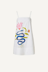 Lavender Melusine Mini Dress in Montecito Placed Print Mini Dress