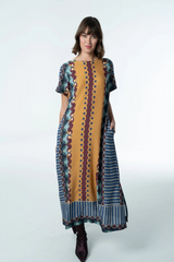 White Smoke Diana Maxi Dress in Terracotta Tapestry Maxi Dress