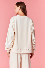 Light Pink Peppermint Twist Bow Sweatshirt Sweatshirt