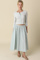 Gray Nolan Crop Button Top Cardigan