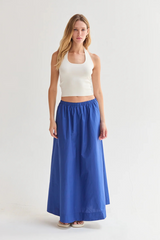 Lavender Margo Gathered Poplin Maxi Skirt Maxi Skirt
