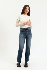 White Smoke Sundaze High Rise Vintage Straight | Authentic Jeans