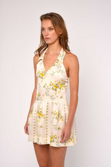 Lavender Minnia Mini Dress in Estelle Floral Print Mini Dress