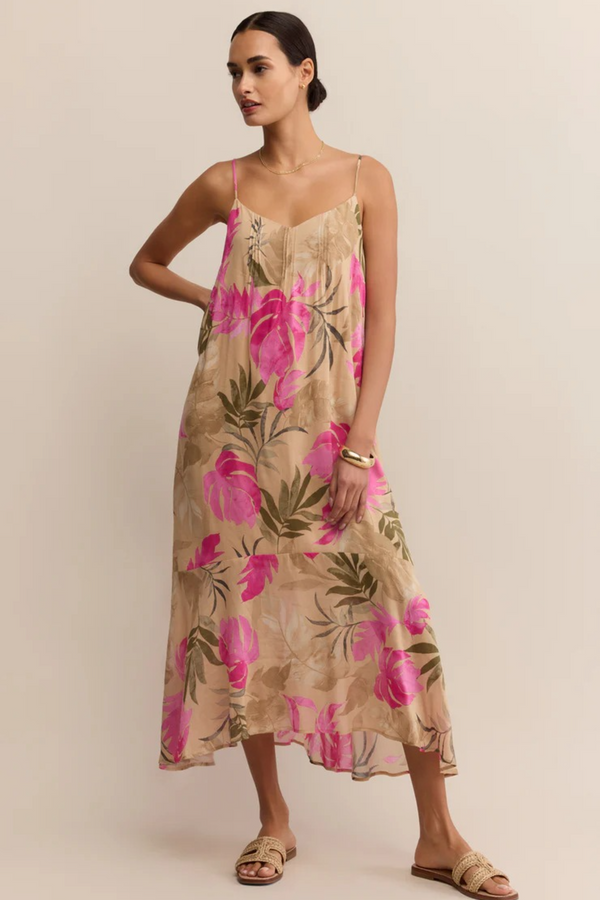 Gray Benson Ula Tropical Midi Dress Midi Dress