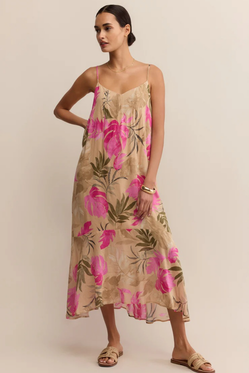Gray Benson Ula Tropical Midi Dress Midi Dress