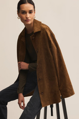 Light Gray Decker Suede Chore Jacket Jacket