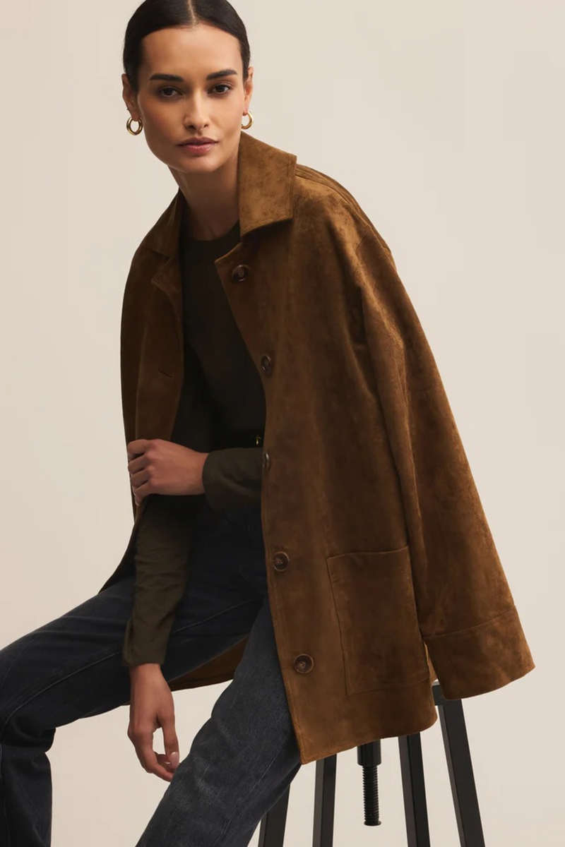 Light Gray Decker Suede Chore Jacket Jacket