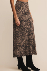 Dark Slate Gray Izabel Leopard Skirt Maxi Skirt