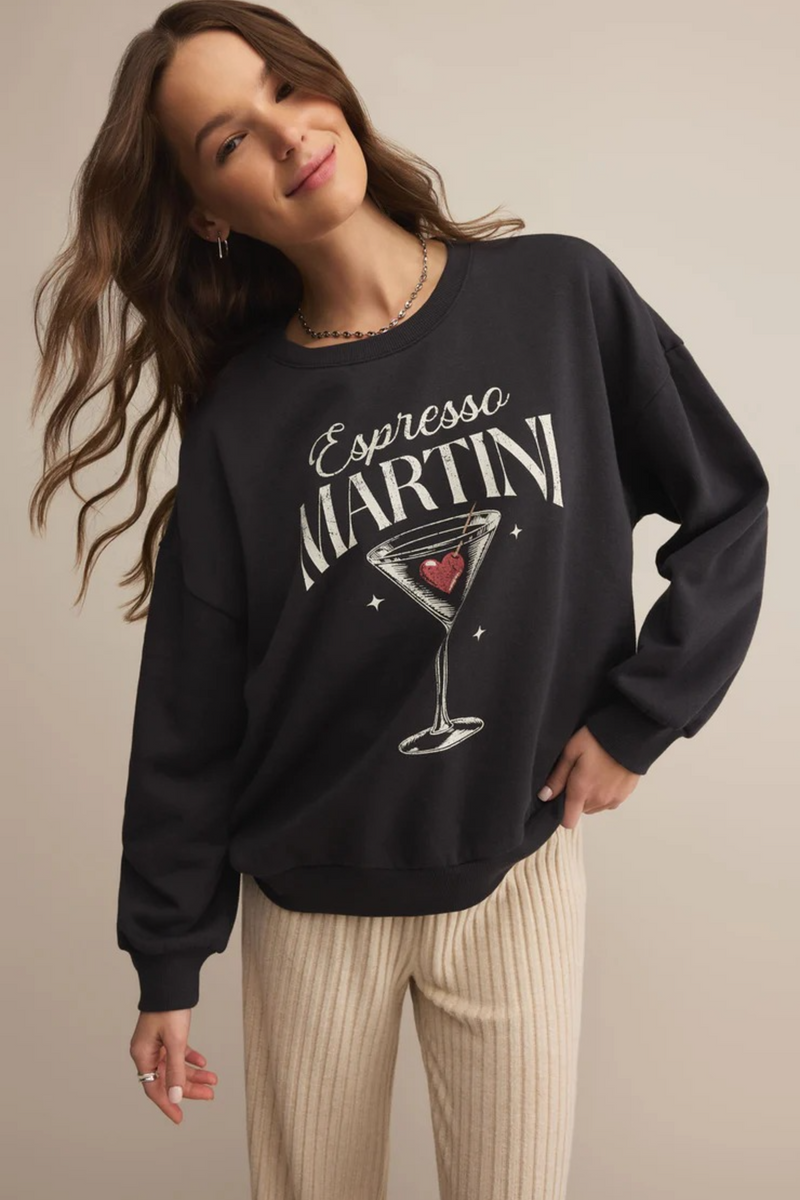 Tan Oversized Espresso Martini Sweatshirt Sweatshirt