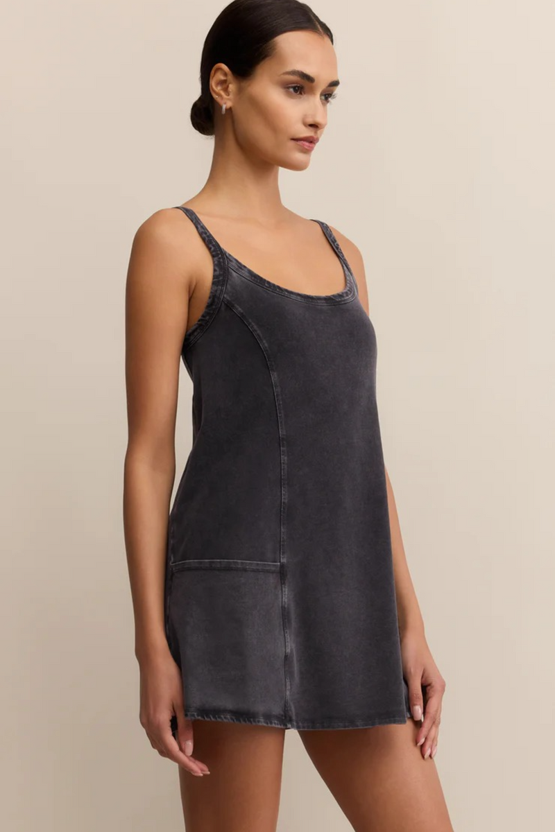 Dark Slate Gray Jet Set Mini Dress Mini Dress