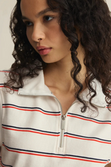 Light Gray Country Club Striped Dress Mini Dress