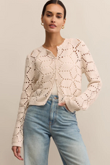 Gray Rosalyn Sweater Cardigan Cardigan