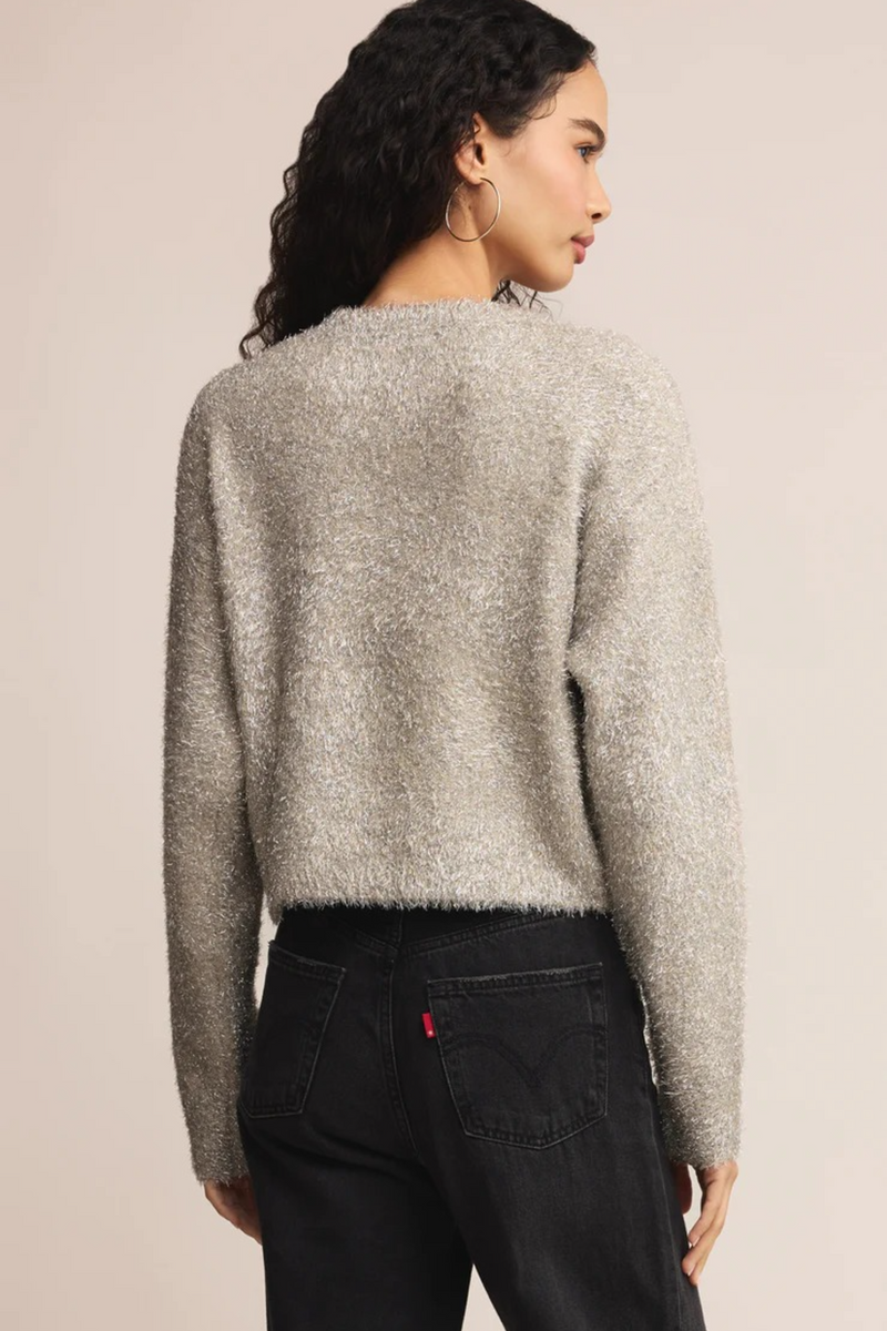 Light Gray Tinseltown Boyfriend Sweater Sweater