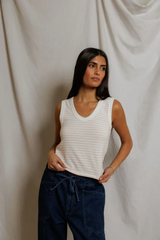Dark Gray Kendra Brushed Sweater U-Neck Tank Tank