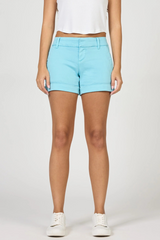 Light Gray Hampton Low Mid Rise Short | Milky Blue Short