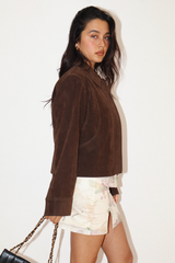 Dark Slate Gray Parkway Suede Jacket Jacket