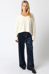 Lavender Cleveland Satin Pants Pant
