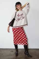 Lavender Polka Pop Mesh Maxi Skirt Maxi Skirt