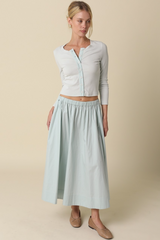 Gray Nolan Crop Button Top Cardigan
