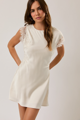 Light Gray The Lace Affair Mini Dress Mini Dress