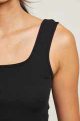 Tan Kaitlyn Lux Rib Binded Tank Tank