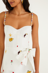 Lavender Cool Day Relaxed Off White Sleeveless Mini Dress Mini Dress