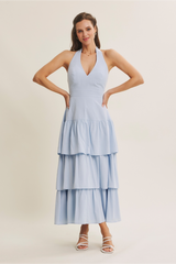 Antique White Endless Ruffle Tiered Maxi Dress Maxi Dress
