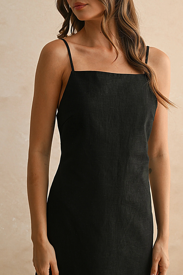 Tan Nash Linen Maxi Dress Maxi Dress