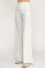 Lavender Tallulah Wide Leg Pant in Savoy Navy Stripe Pant