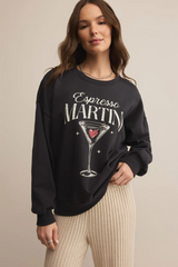 Gray Oversized Espresso Martini Sweatshirt Sweatshirt