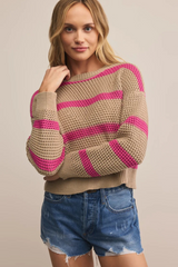 Gray Broadbeach Striped Sweater Sweater