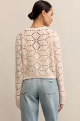 Light Gray Rosalyn Sweater Cardigan Cardigan