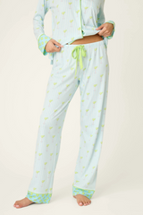 Lavender Salty Cadillac Open Leg PJ Pants Pajama Pants