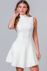 Light Gray Cortland Cutie Mini Sweater Dress Mini Dress
