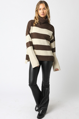 Lavender Shep Striped Turtleneck Sweater Sweater