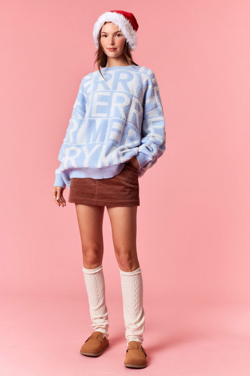 Light Pink MERRY 3D Yarn Detail Sweater Sweater