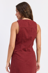 Lavender Zip Code Sleeveless Top Top