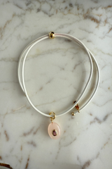 Dark Gray Beach Combing Necklace - Coconut Pink Necklace