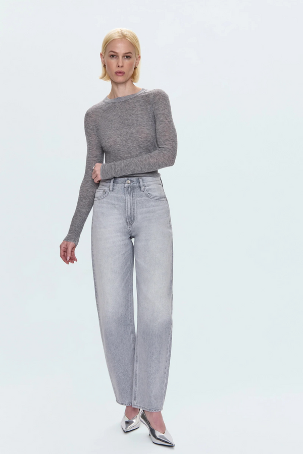 Lavender Wes High Rise Barrel Jean | Enigma Jeans