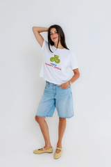 Light Gray Mia Sunny Open Everyday Tee Graphic Tee