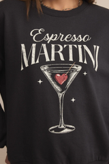 Dark Slate Gray Oversized Espresso Martini Sweatshirt Sweatshirt